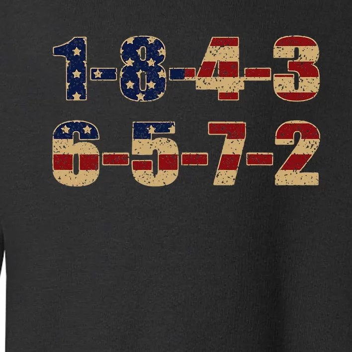 Usa Flag 18436572 Firing Order Small Block Engine V8 Block Toddler Sweatshirt