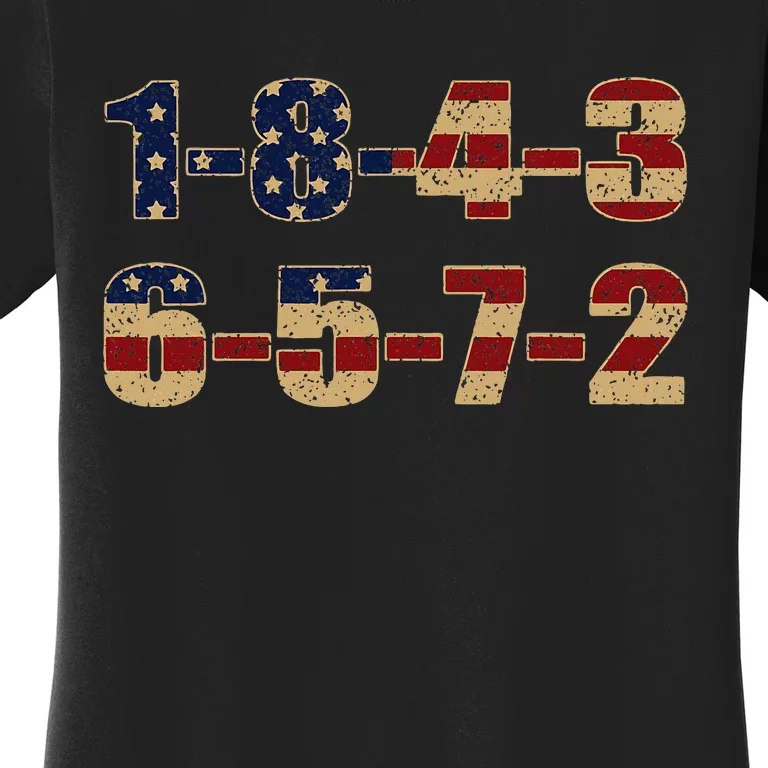 Usa Flag 18436572 Firing Order Small Block Engine V8 Block Women's T-Shirt