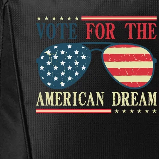 Usa Flag 2024 Quote I Vote For The American Dream Great Gift City Backpack