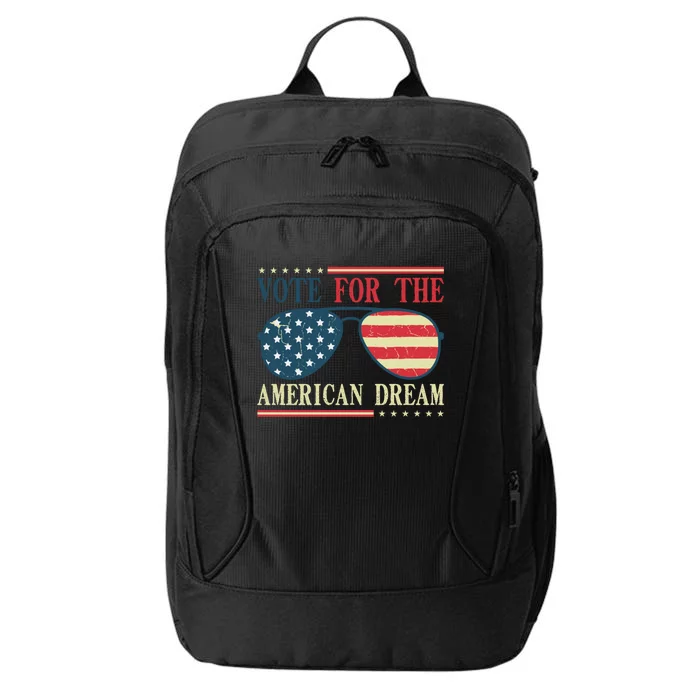 Usa Flag 2024 Quote I Vote For The American Dream Great Gift City Backpack