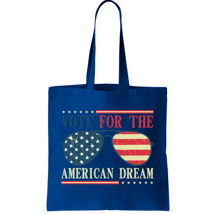 Usa Flag 2024 Quote I Vote For The American Dream Great Gift Tote Bag