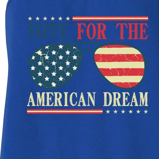 Usa Flag 2024 Quote I Vote For The American Dream Great Gift Women's Racerback Tank