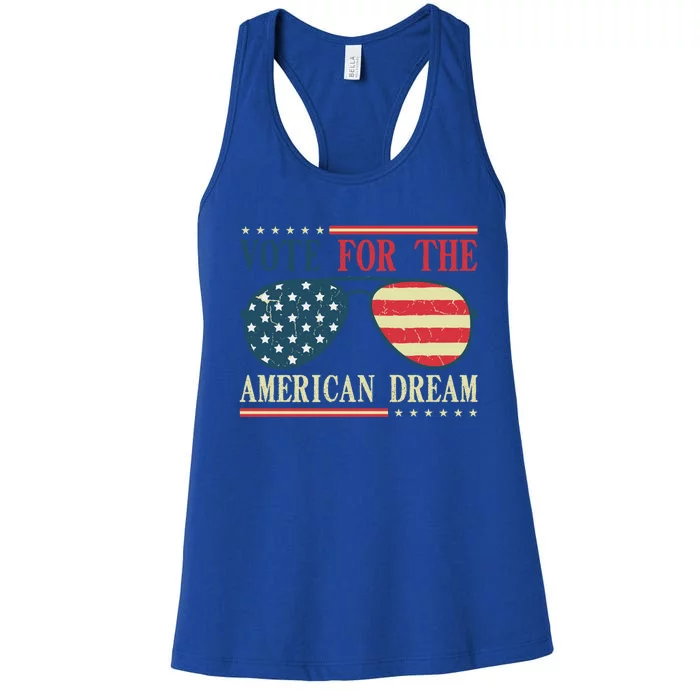 Usa Flag 2024 Quote I Vote For The American Dream Great Gift Women's Racerback Tank