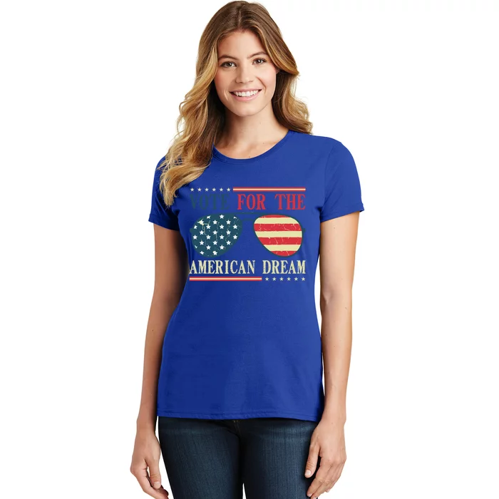 Usa Flag 2024 Quote I Vote For The American Dream Great Gift Women's T-Shirt