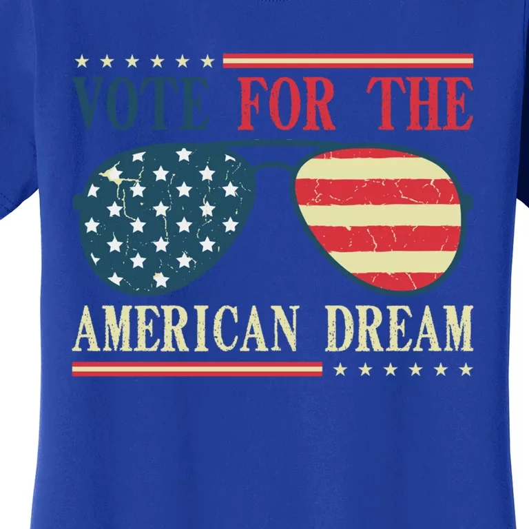 Usa Flag 2024 Quote I Vote For The American Dream Great Gift Women's T-Shirt