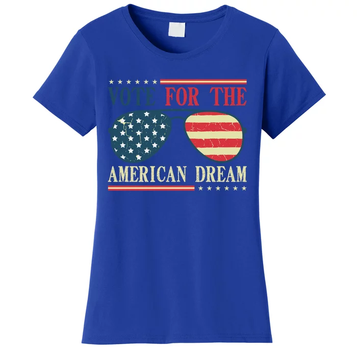 Usa Flag 2024 Quote I Vote For The American Dream Great Gift Women's T-Shirt