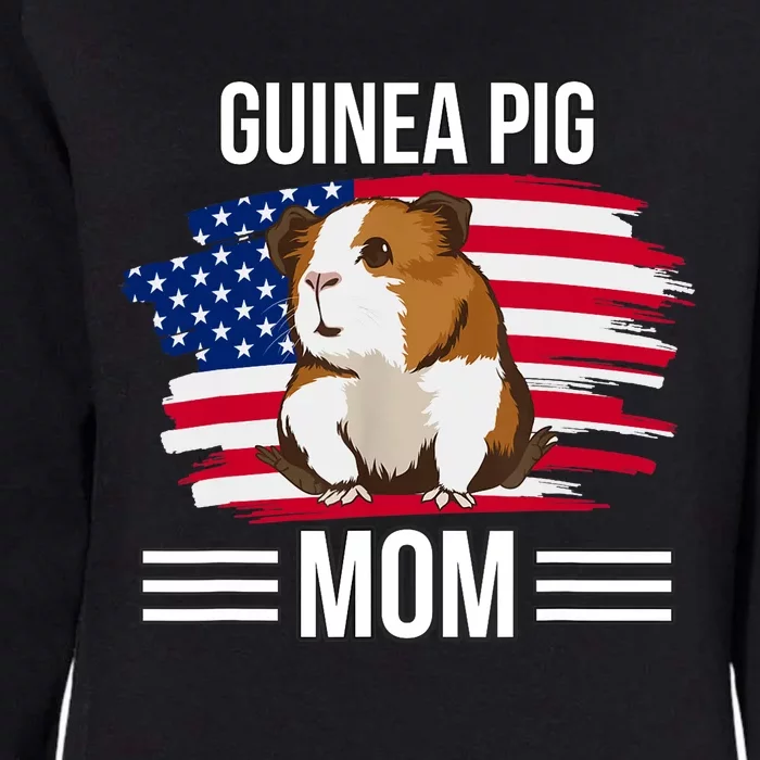 USA Flag 4th Of July Mother's Day Merica Guinea Pig Mom Womens California Wash Sweatshirt