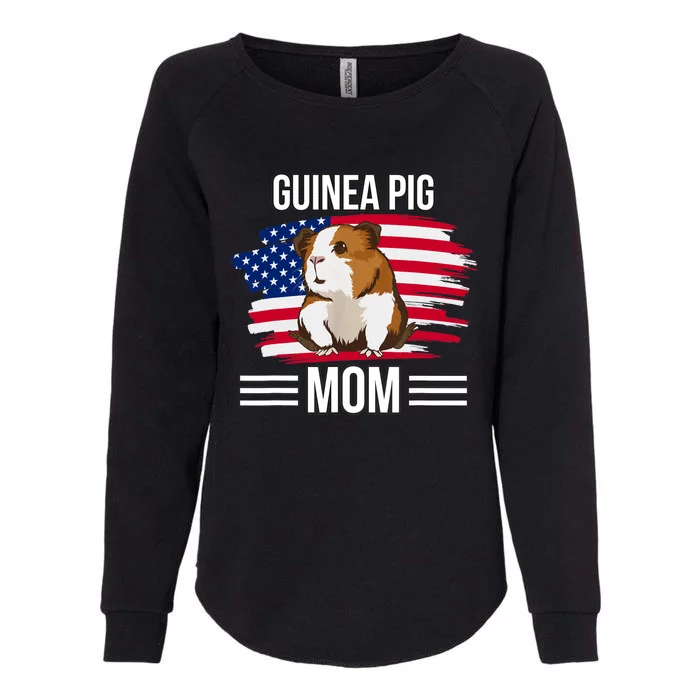 USA Flag 4th Of July Mother's Day Merica Guinea Pig Mom Womens California Wash Sweatshirt