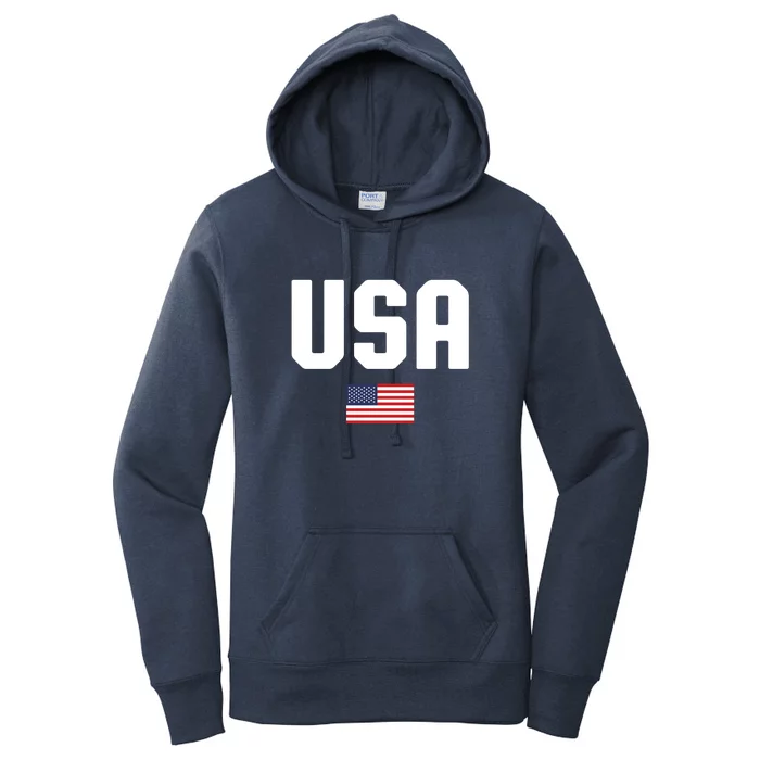 US Flag 4th Of July Memorial Day American Pride Women's Pullover Hoodie