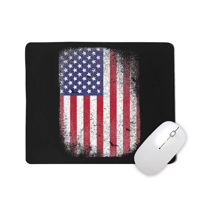 USA Flag 4th July American Red White Blue Star Stripes 4 Day Mousepad