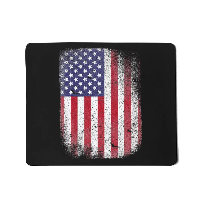 USA Flag 4th July American Red White Blue Star Stripes 4 Day Mousepad