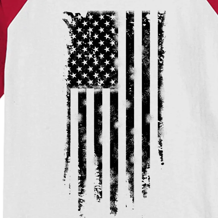 Usa Flag 4th July Distressed United States Us American Flag Cool Gift Kids Colorblock Raglan Jersey