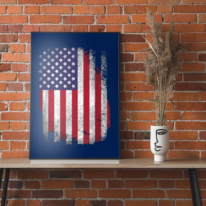 Usa Flag 4th July American Red White Blue Star Stripes 4 Day Poster