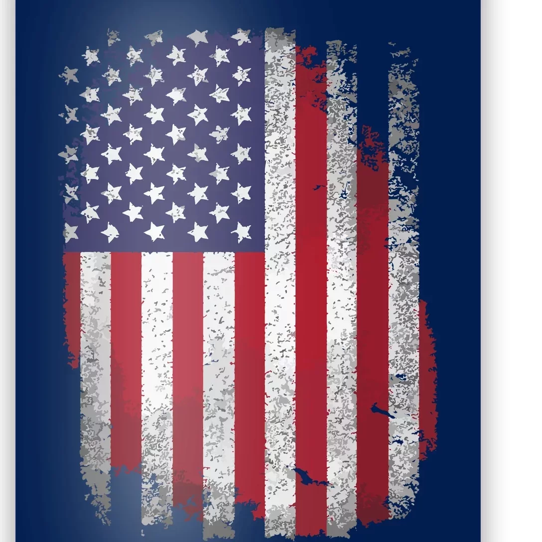 Usa Flag 4th July American Red White Blue Star Stripes 4 Day Poster