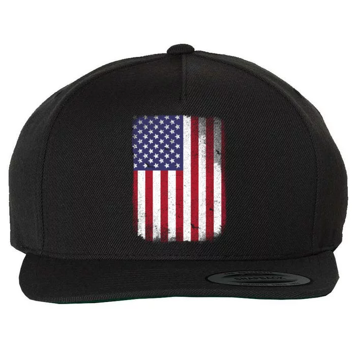 Usa Flag 4th July American Red White Blue Star Stripes 4 Day Wool Snapback Cap