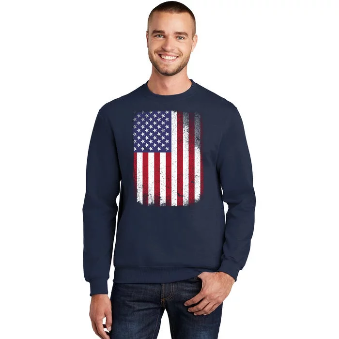 Usa Flag 4th July American Red White Blue Star Stripes 4 Day Tall Sweatshirt