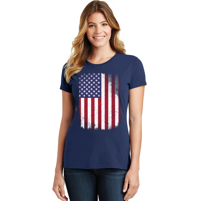 Usa Flag 4th July American Red White Blue Star Stripes 4 Day Women's T-Shirt