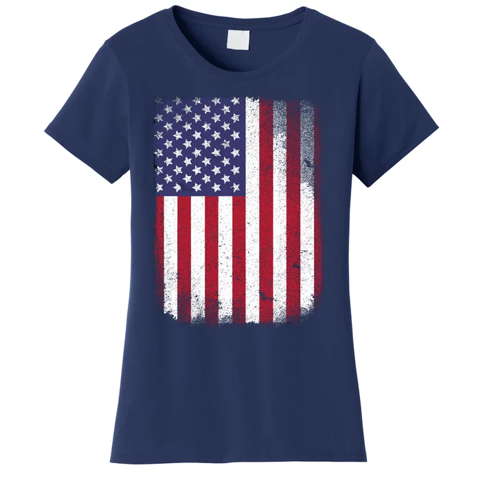 Usa Flag 4th July American Red White Blue Star Stripes 4 Day Women's T-Shirt