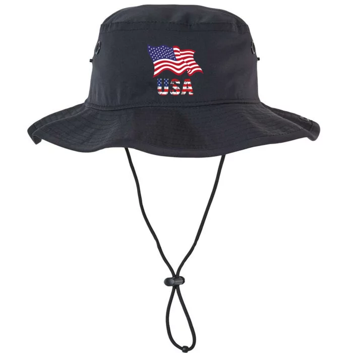 Usa Flag American United States Of America 4th Of July Legacy Cool Fit Booney Bucket Hat