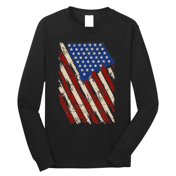 USA Flag American Flag United States of America 4th of July Long Sleeve Shirt