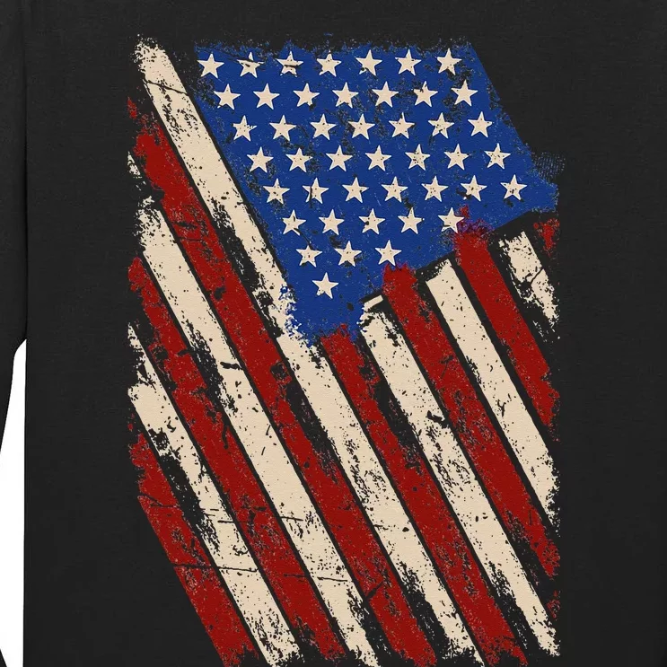 USA Flag American Flag United States of America 4th of July Tall Long Sleeve T-Shirt