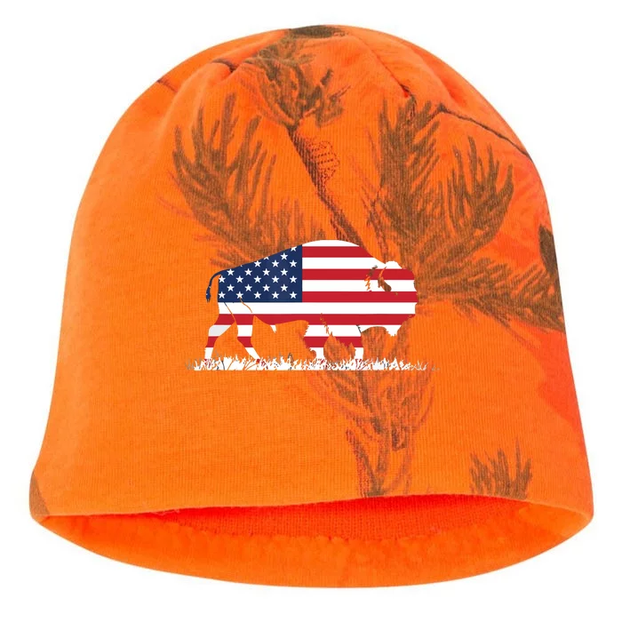 USA Flag American Buffalo Kati - Camo Knit Beanie