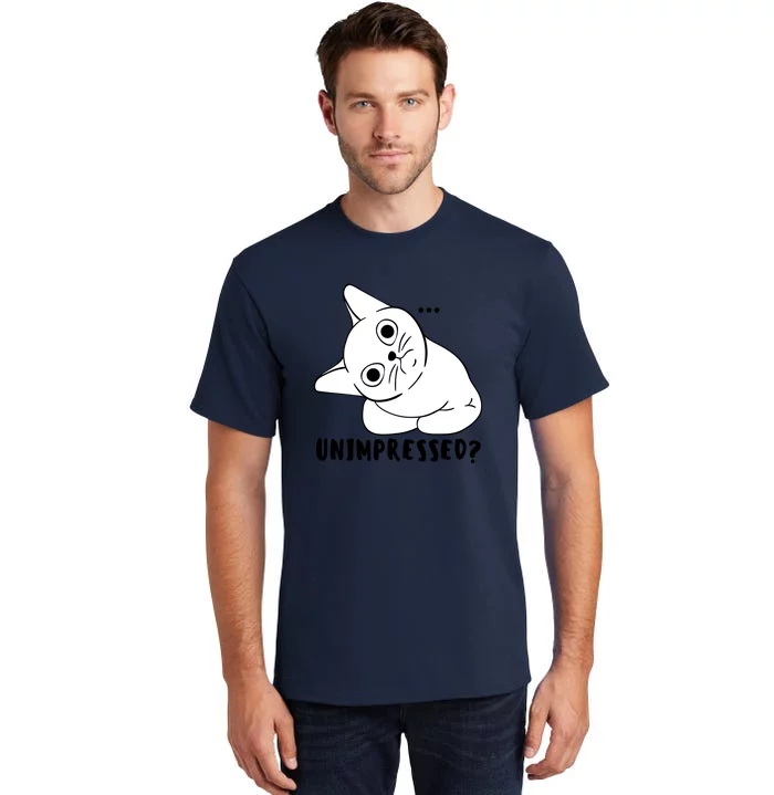 Unimpressed Funny Angry Cat Tall T-Shirt