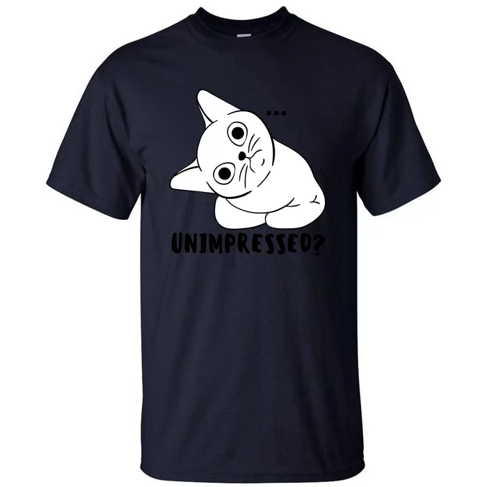 Unimpressed Funny Angry Cat Tall T-Shirt