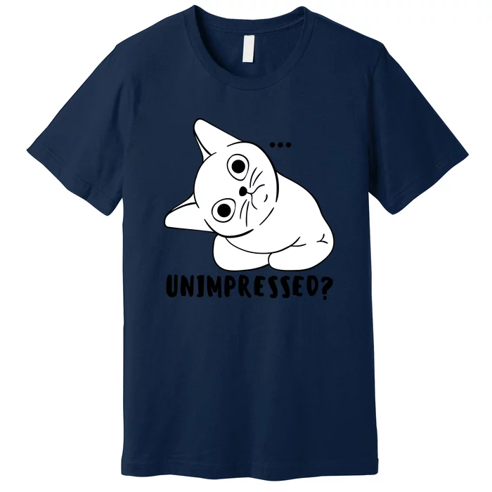 Unimpressed Funny Angry Cat Premium T-Shirt