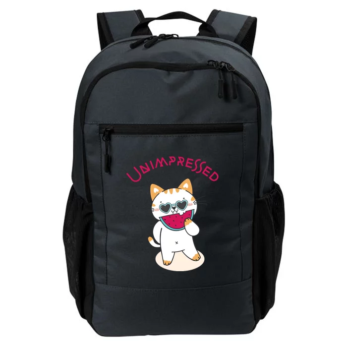 Unimpressed Funny Angry Cat Daily Commute Backpack