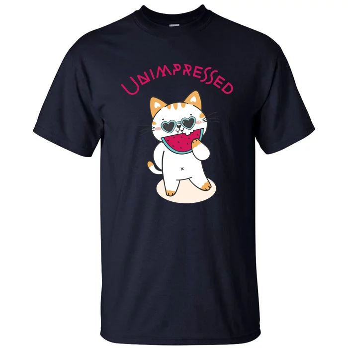 Unimpressed Funny Angry Cat Tall T-Shirt