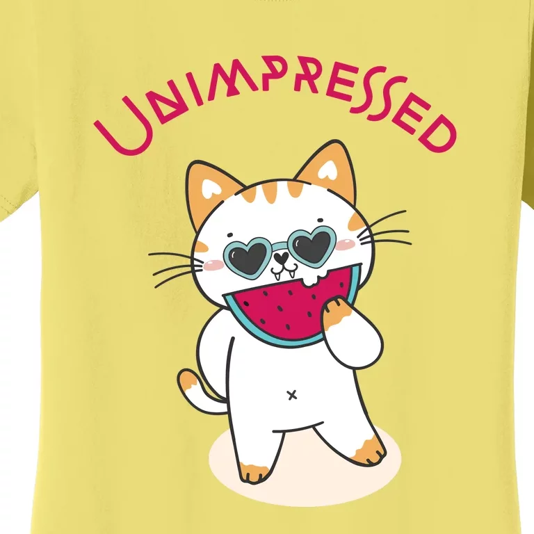 Unimpressed Funny Angry Cat Women's T-Shirt