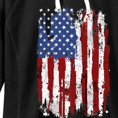 USA Flag American Flag United States Of America 4th Of July Women's Fleece Hoodie