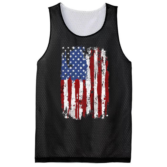 USA Flag American Flag United States of America 4th of July Mesh Reversible Basketball Jersey Tank