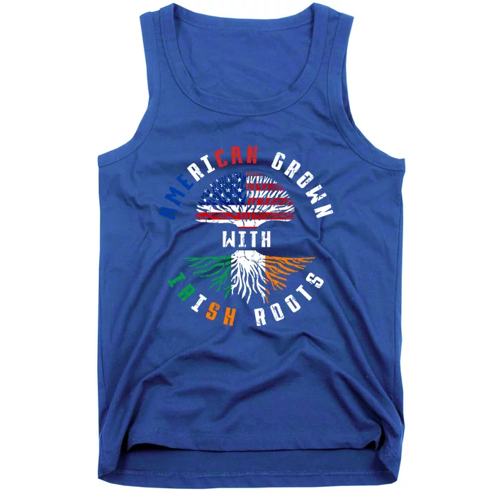 Us Flag American Grown With Irish Roots Irish Ireland Gift Tank Top