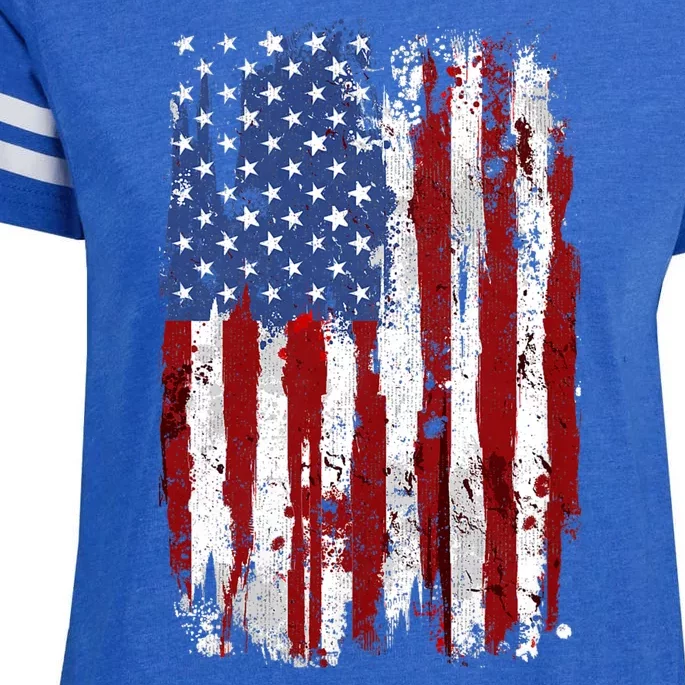 Usa Flag American Flag United States Of America 4th Of July Enza Ladies Jersey Football T-Shirt