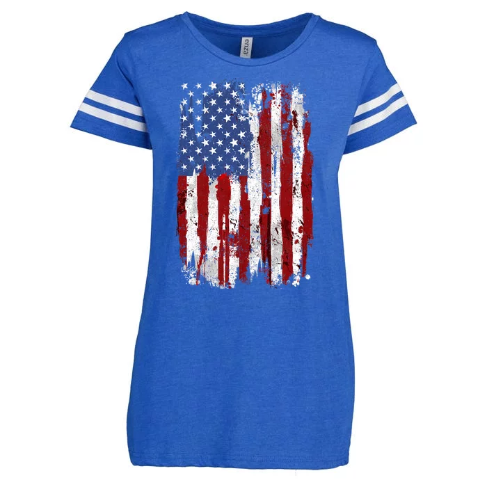 Usa Flag American Flag United States Of America 4th Of July Enza Ladies Jersey Football T-Shirt