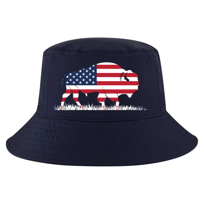 Usa Flag American Buffalo Cool Gift Cool Comfort Performance Bucket Hat