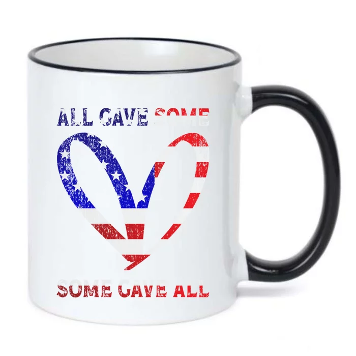 Usa Flag American Patriotic Heart Armed Forces Memorial Day Great Gift Black Color Changing Mug