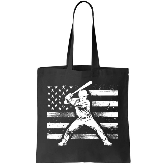 Usa Flag American Baseball Flag Vintage Baseball Flag 4th Of July Tote Bag