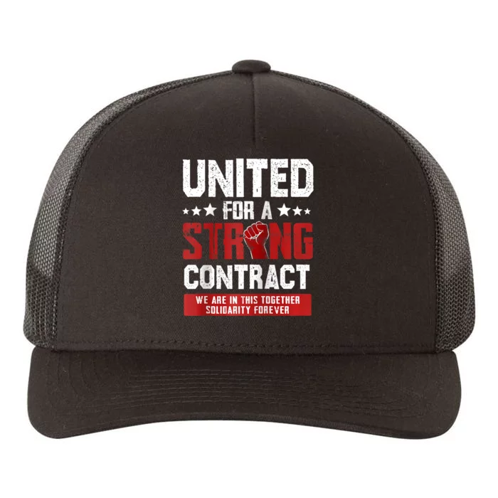 United For A Strong Contract UAW Strike UAW Strong Yupoong Adult 5-Panel Trucker Hat