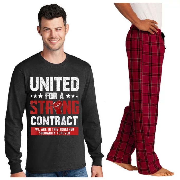 United For A Strong Contract UAW Strike UAW Strong Long Sleeve Pajama Set