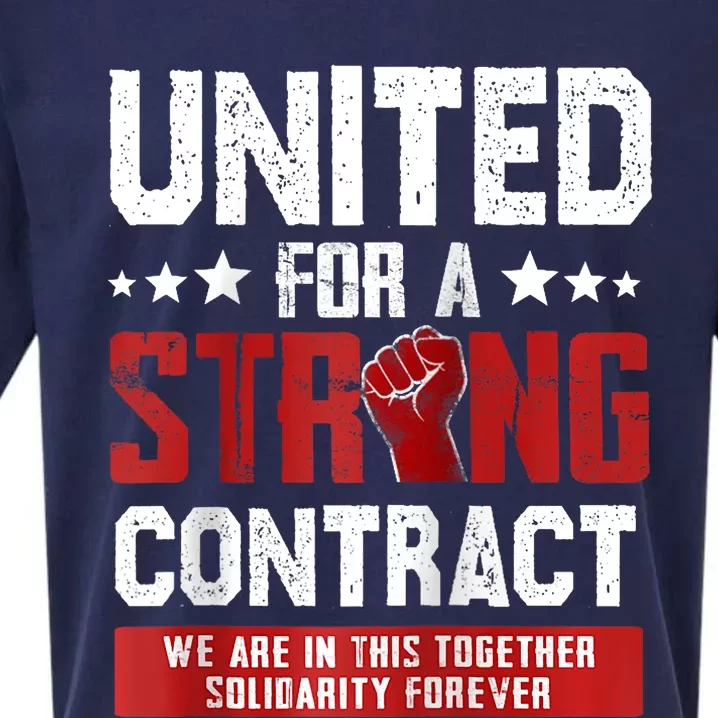 United For A Strong Contract UAW Strike UAW Strong Sueded Cloud Jersey T-Shirt