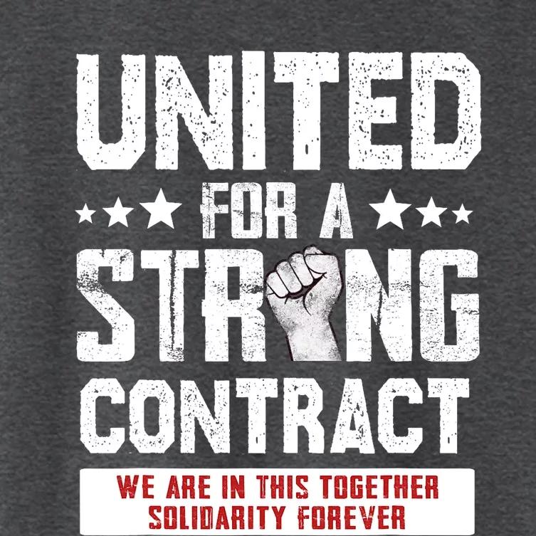 United For A Strong Contract UAW Union Strike UAW Strong Women's Crop Top Tee