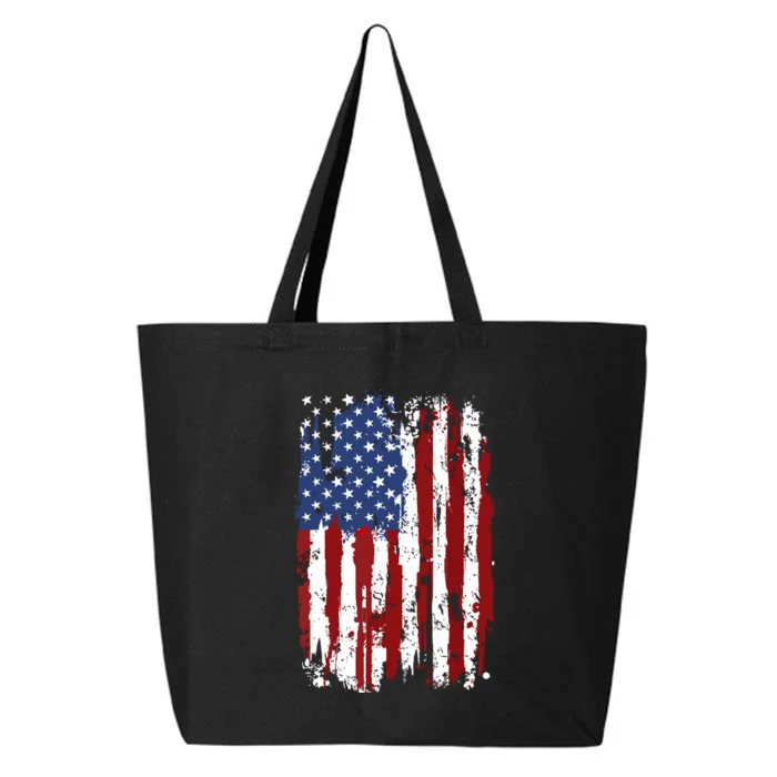 Usa Flag American Flag United States Of America 4th Of July 25L Jumbo Tote