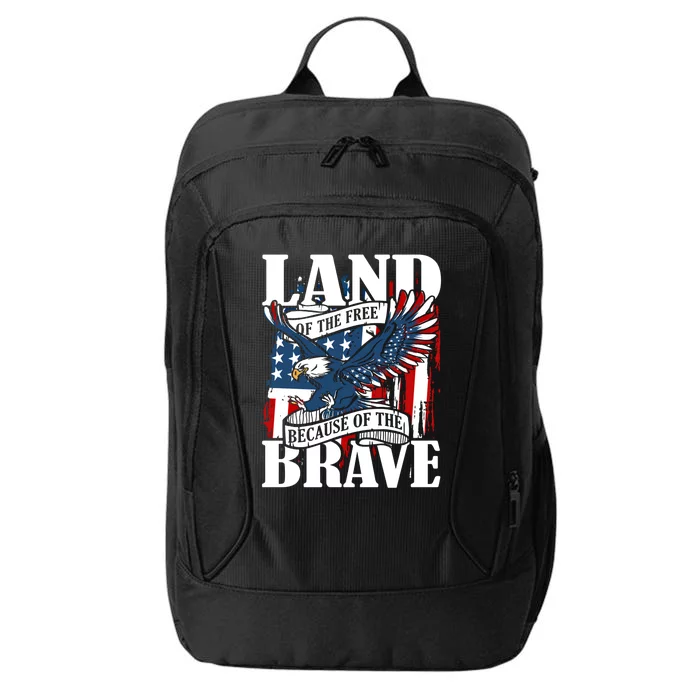 Us Flag America Eagle Land Of The Free Because Of The Brave Meaningful Gift City Backpack