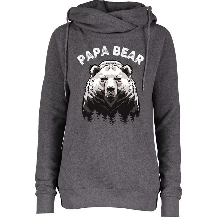 Usa Flag American Papa Bear Tank Patriotic Funny Bro Gift Womens Funnel Neck Pullover Hood