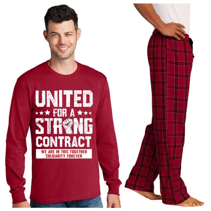 United For A Strong Contract UAW Union Strike UAW Strong Long Sleeve Pajama Set