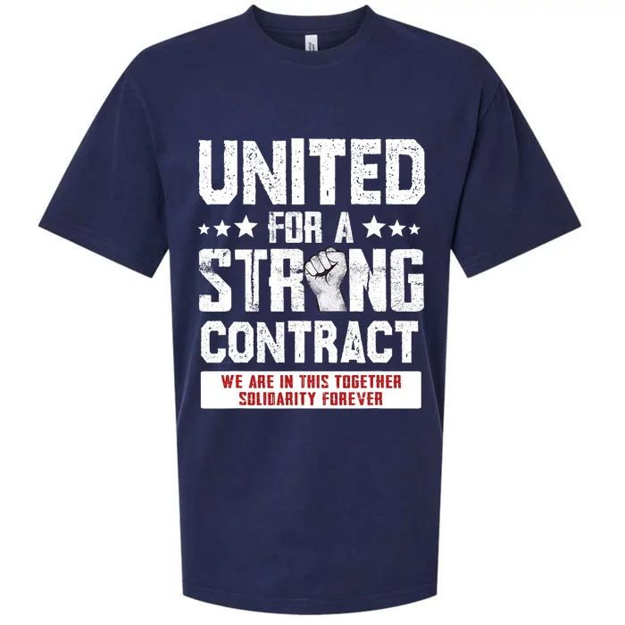 United For A Strong Contract UAW Union Strike UAW Strong Sueded Cloud Jersey T-Shirt