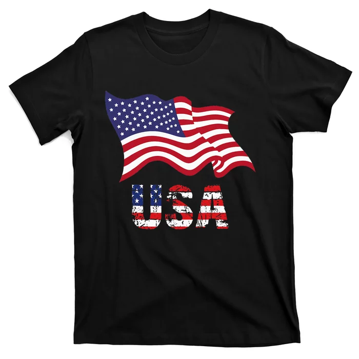 Usa Flag American United States Of America T-Shirt